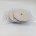 BROTHERS Abrasive Foamed Wool Pad 5 Inch (STEP 1) صوفة بيضاء امريكي مضلعة قطعة 1 - 5 بوصة (مرحلة 1) BR/WOOL PLATE THICK