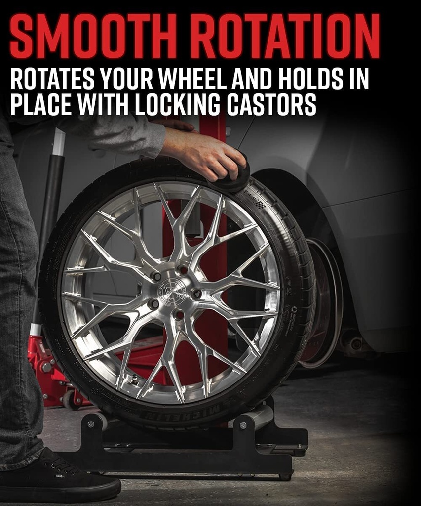 BROTHERS Wheel Washing & Detailing Stand / ستاند تنظيف وتلميع جنوط (دوار 360 درجة) ماركة براذرز