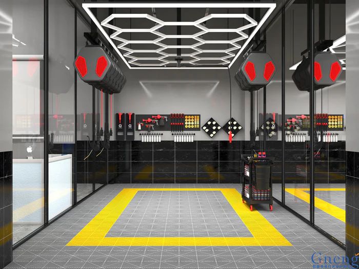 BROTHERS ZT1028 15PCs Hexagons Lighting System For Car Detailing & Washing Workshop / نظام اضاءة سقف سداسي (Hexagon) 15 خلية لمراكز الديتيلنج ماركة براذرز - موديل ZT1028