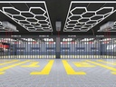 BROTHERS ZT1028 15PCs Hexagons Lighting System For Car Detailing & Washing Workshop / نظام اضاءة سقف سداسي (Hexagon) 15 خلية لمراكز الديتيلنج ماركة براذرز - موديل ZT1028