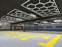 BROTHERS ZT1028 15PCs Hexagons Lighting System For Car Detailing & Washing Workshop / نظام اضاءة سقف سداسي (Hexagon) 15 خلية لمراكز الديتيلنج ماركة براذرز - موديل ZT1028
