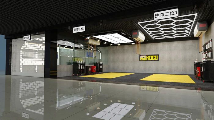 BROTHERS ZT6028 14PCs Hexagons Lighting System For Car Detailing & Washing Workshop / نظام اضاءة سقف سداسي (Hexagon) 14 خلية (اطار مستطيل) ماركة براذرز - موديل ZT6028