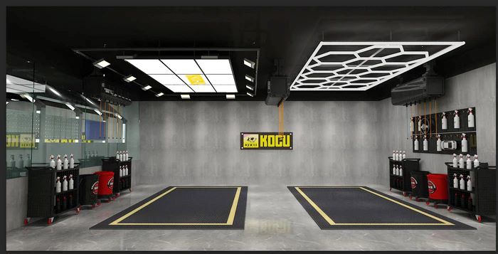 BROTHERS ZT6028 14PCs Hexagons Lighting System For Car Detailing & Washing Workshop / نظام اضاءة سقف سداسي (Hexagon) 14 خلية (اطار مستطيل) ماركة براذرز - موديل ZT6028