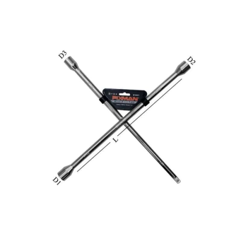 Fixman Professional Cross Rim Wrench 17*19*21*1/2 Inch-Dr
