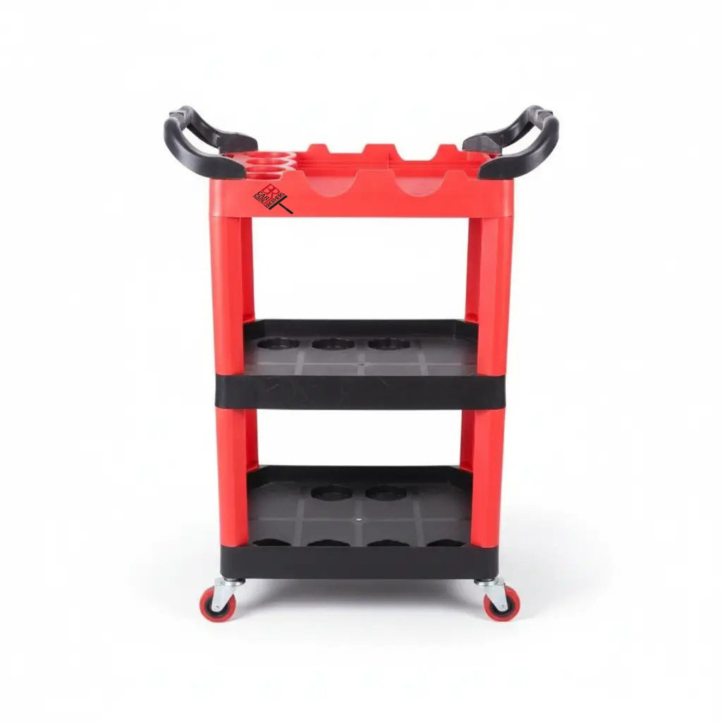 BROTHERS 3-Tier Tools Cart Trolley - Detailing Trolley (GEN1) ترولي كاركير برازارز متحرك (جيل أول) 3 رف BR/TOOL VEHICLE G1
