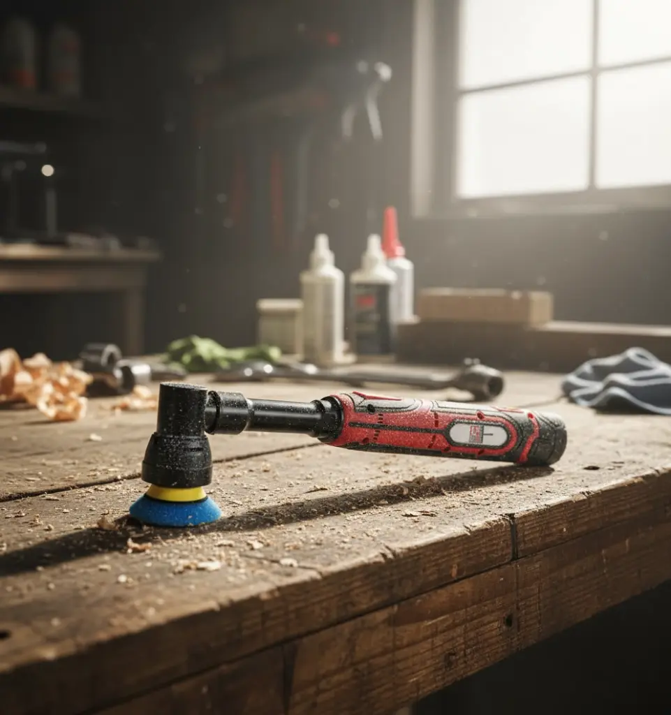 BROTHERS SMALL-BATTERY-POLISHER Dual Action & Rotary Cordless Polisher With 2 Battery 12V 1 inch 3/12mm Throw 800W صاروخ تلميع بالبطارية برازرز (دول اكشن) 1 بوصة 12 فولت BR-SMALL BATTERY POLISHER
