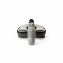 BROTHERS Curved Tire Polishing Brush With 2 Sponge يد بلاستيك برازرز لون رمادي لتلميع الكاوتش + 2 سفنجة سوداء BR/TYRE WAX BRUSH