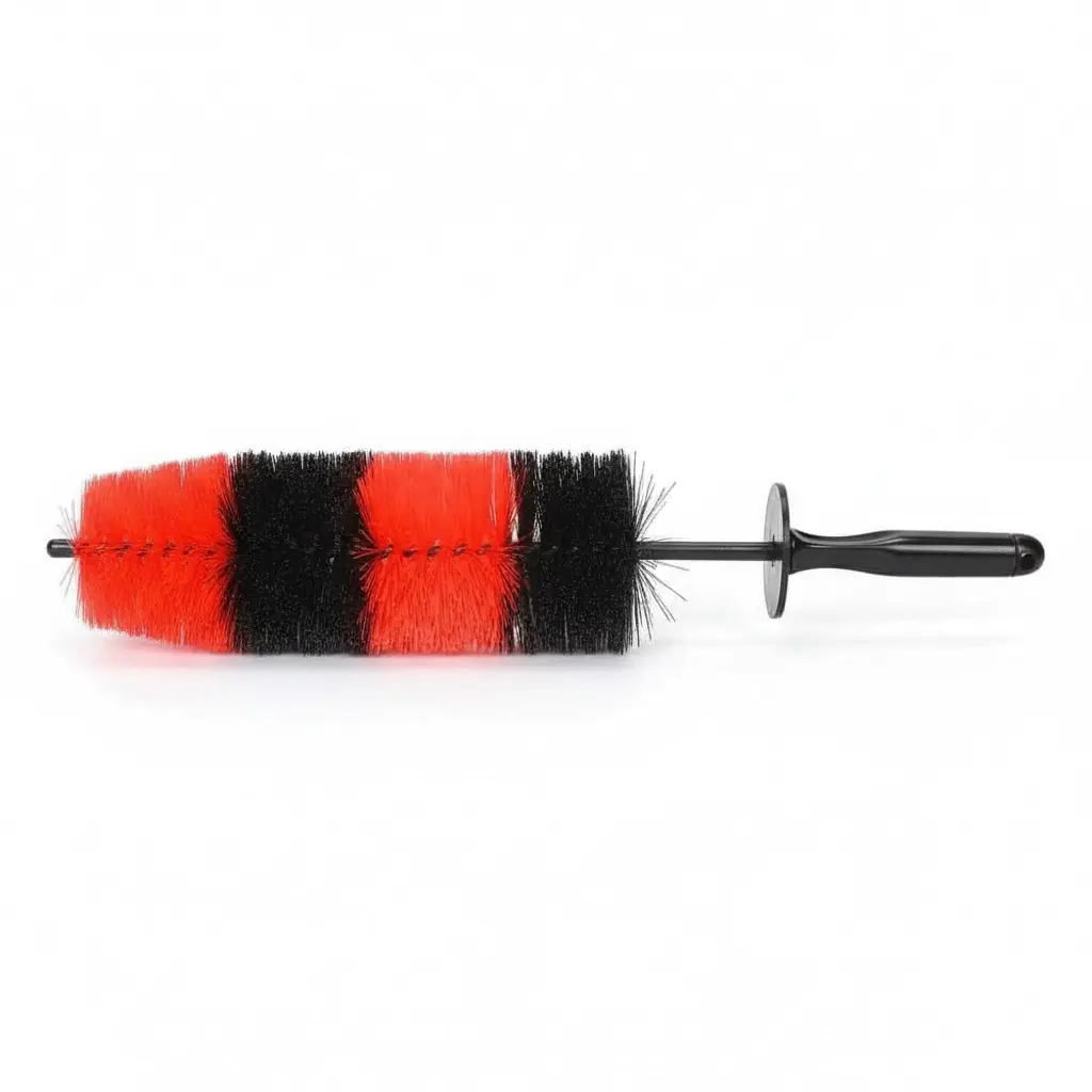 BROTHERS Large Bendable Rim Brush فرشة برازرز اسود*احمر مقاس كبير لتنظيف الموتور و العجل BR/HUB BRUSH XL