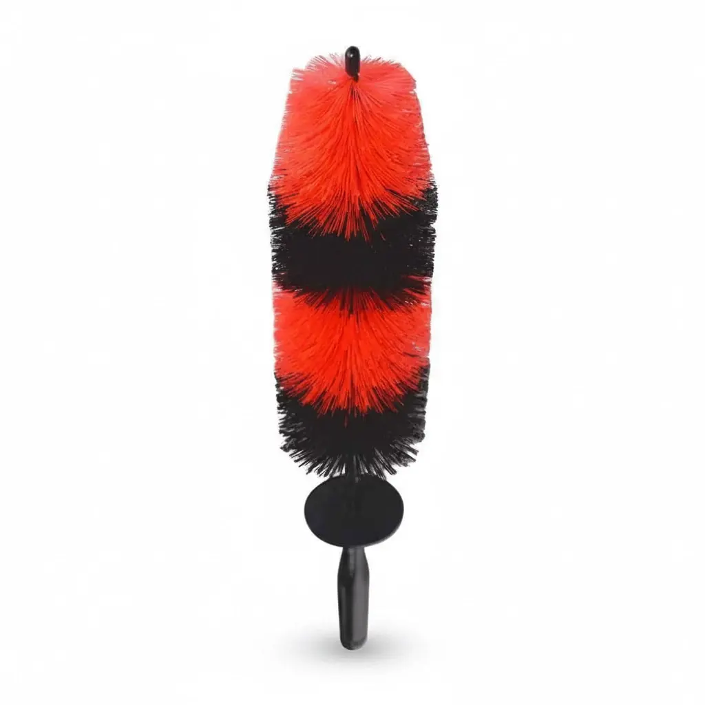 BROTHERS Large Bendable Rim Brush فرشة برازرز اسود*احمر مقاس كبير لتنظيف الموتور و العجل BR/HUB BRUSH XL