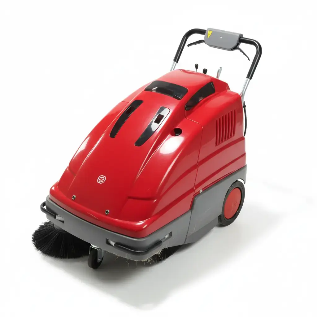IPC PORTOTECNICA LION 500H Battery Walk-Behind Sweeper 27 Inch 40L | مكنسة ارضيات يدوية ماركة اي بي سي ايطالي موديل Lion 500H بمحرك هوندا - للمساحات الكبيرة