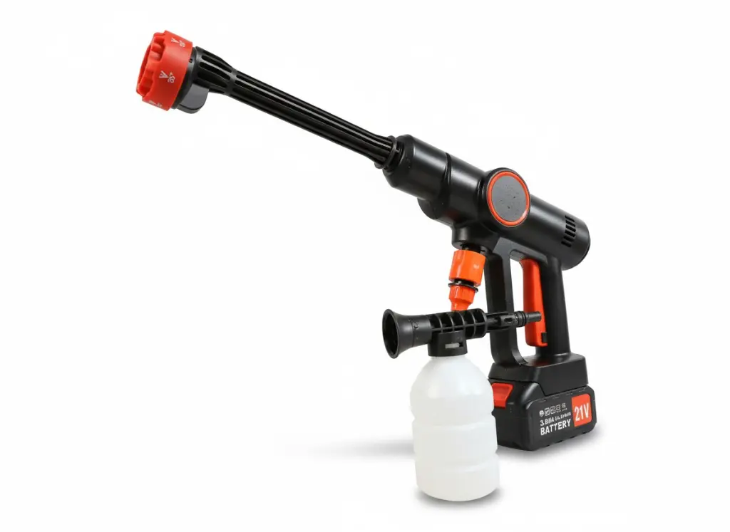BROTHERS P21V Portable Cordless High Pressure Washer 21V / Li-ion 4000mAh مسدس غسيل ضغط عالي ماركة براذرز موديل P21V محمولة شحن بطارية - 21 فولت 60 بار (للاستخدام الشخصي)