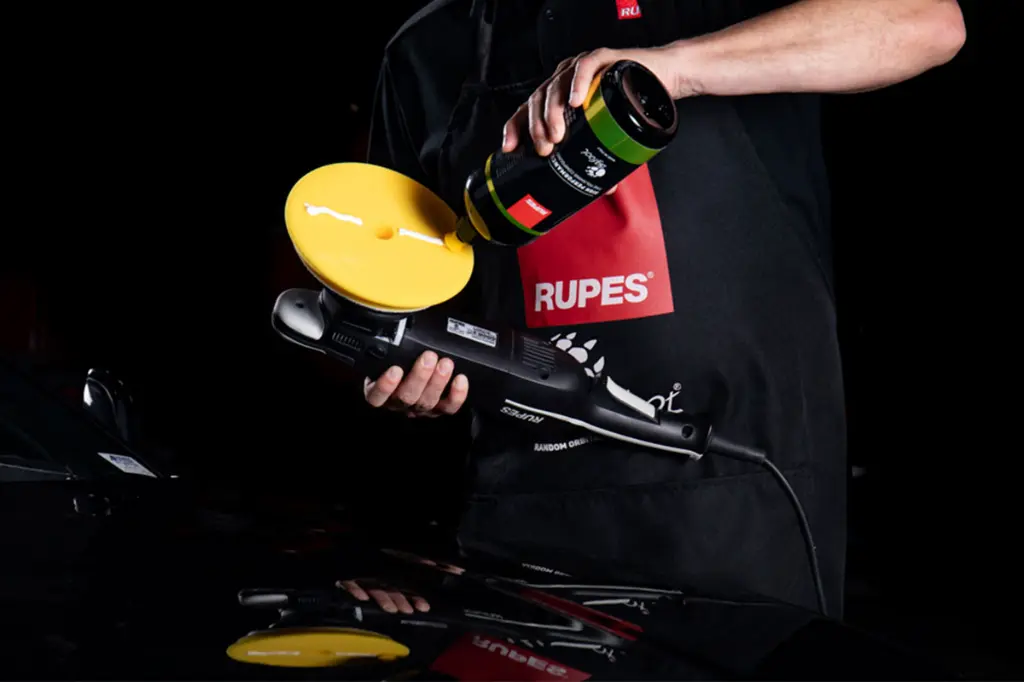 RUPES D-A Fine Medium Cut Yellow Foam Polishing Pad 150mm 5 Inch / سفنجة تلميع خشونة متوسطة دول اكشن ماركة روبيس موديل D-A Fine - مقاس 5 بوصة (لون أصفر)