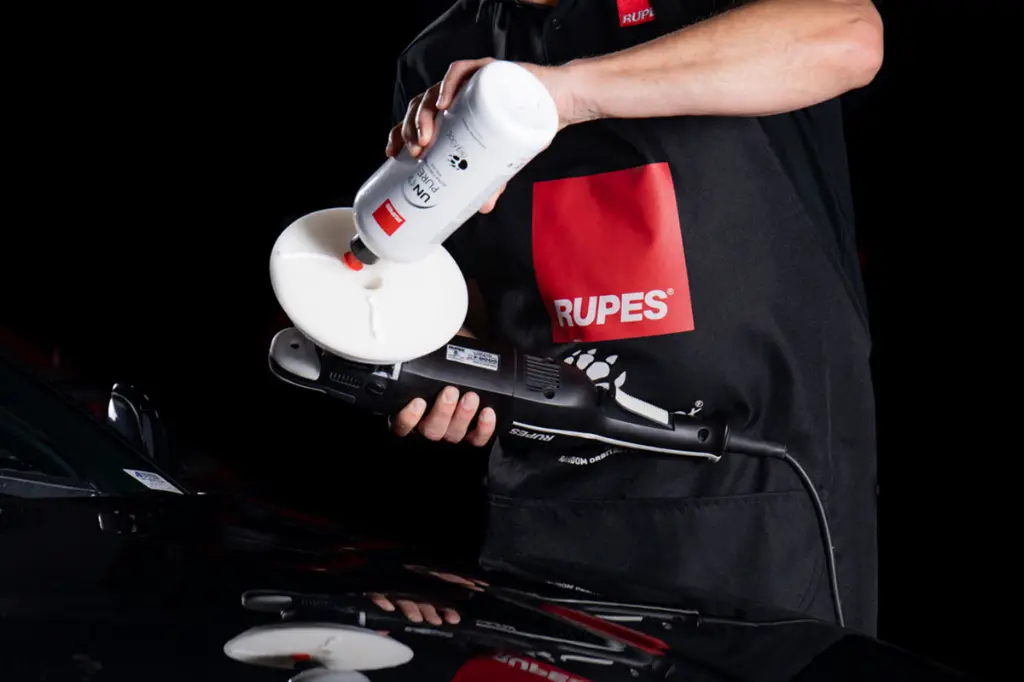 RUPES D-A Ultra-Fine White Foam Polishing Pad 150mm 5 Inch / سفنجة تلميع فائقة النعومة دول اكشن ماركة روبيس موديل D-A Ultra-Fine ايطالي - مقاس 5 بوصة (لون أبيض)