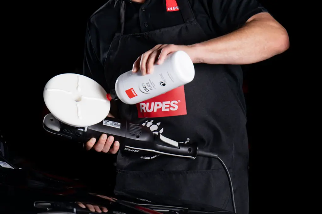 RUPES D-A Ultra-Fine White Foam Polishing Pad 150mm 5 Inch / سفنجة تلميع فائقة النعومة دول اكشن ماركة روبيس موديل D-A Ultra-Fine ايطالي - مقاس 5 بوصة (لون أبيض)