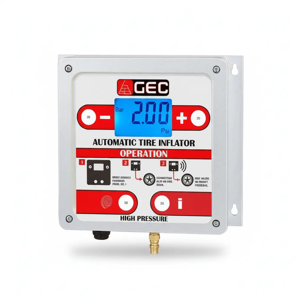 GEC W64 Automatic High Pressure Tire Inflator For Vehicles & Trucks 16Bar / جهاز تزويد كاوتش ديجيتال اوتوماتيك ماركة جي اي سي موديل W64 ضغط 16 بار للنقل والملاكي