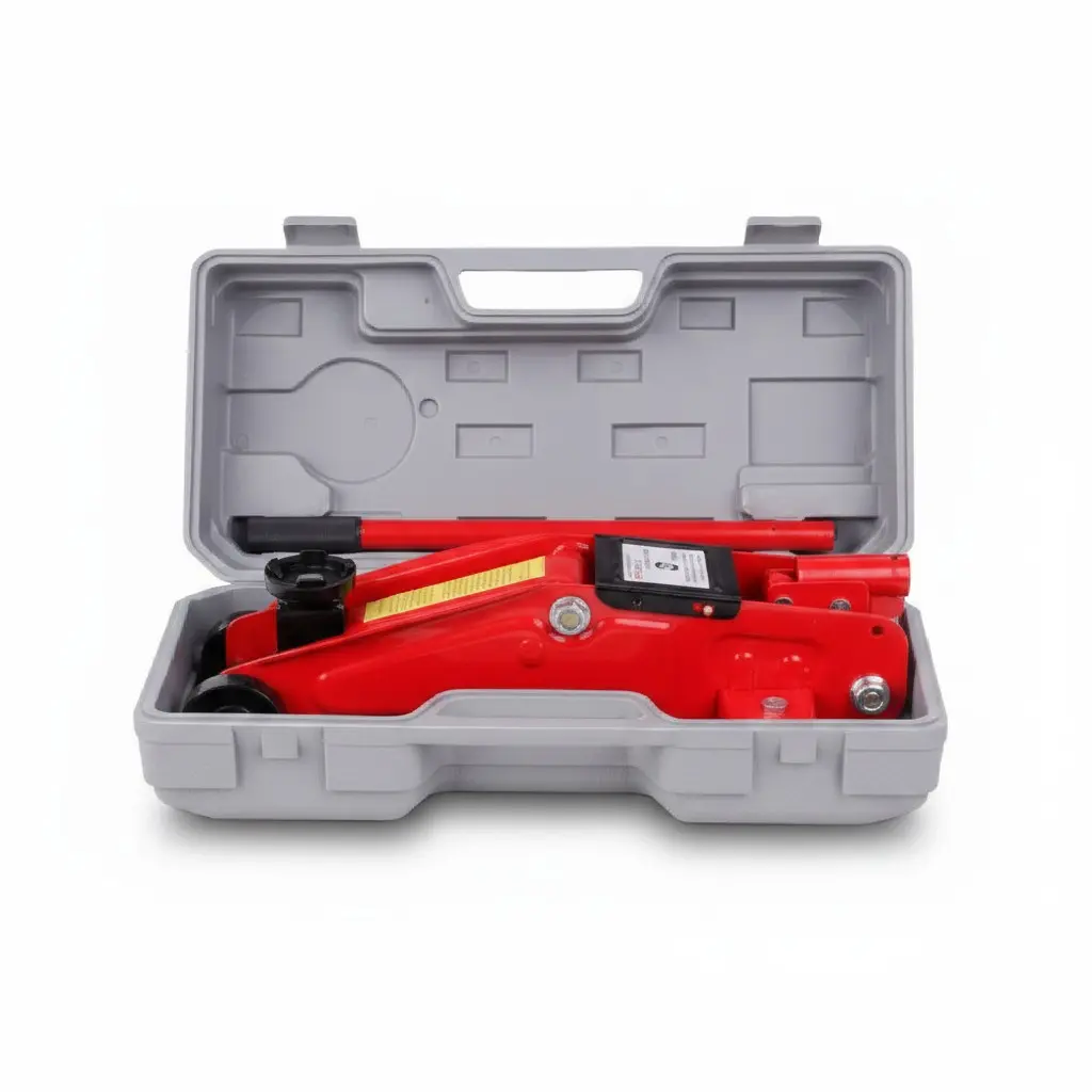GEC Portable Hydraulic Floor Jack With Box 2 Ton / كوريك تمساح هيدروليك شنطه ماركة جي اي سي - حموله 2 طن ارتفاع 125-330 مم