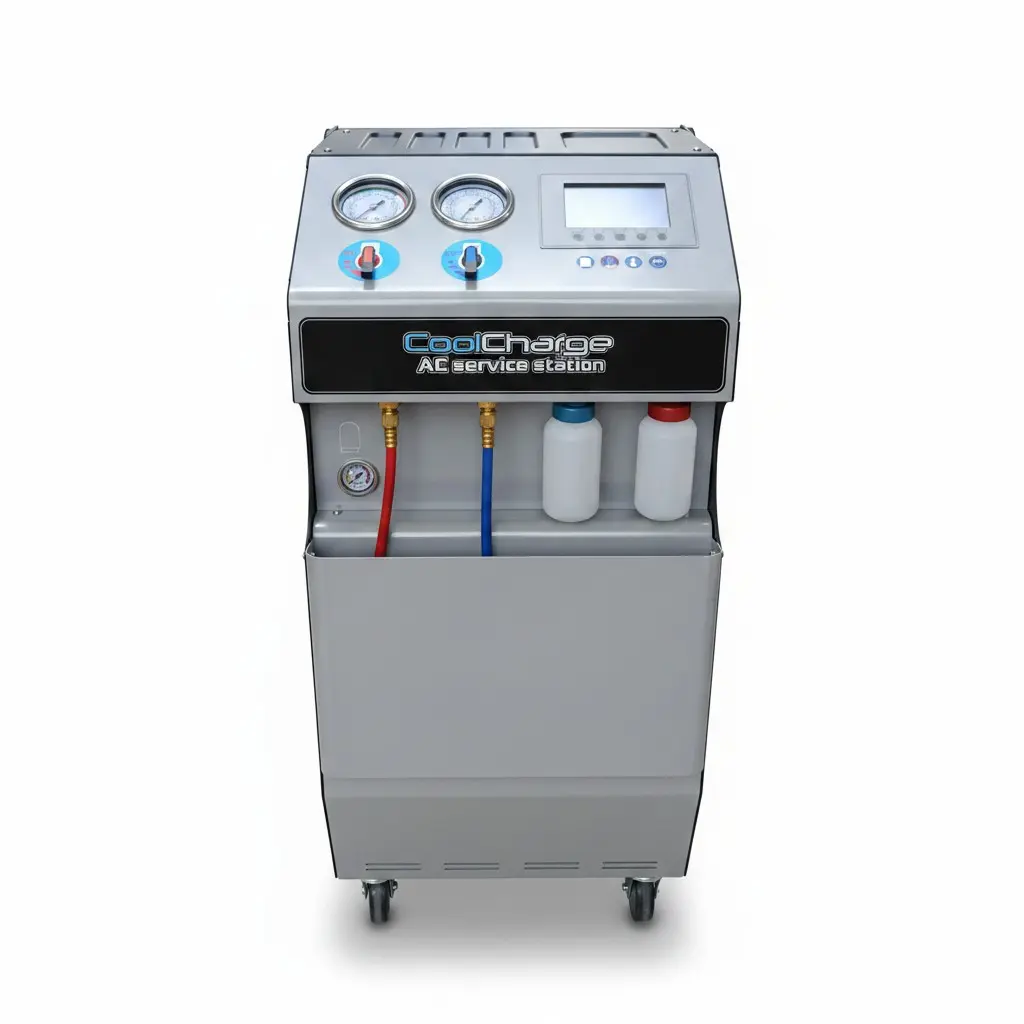 GEC CoolCharge A/C 900 Refrigerant Recovery and Recharge Station / ماكينة شحن فريون تكييف السيارات اوتوماتيك ماركة جي اي سي موديل A/C 900 - غاز R134a