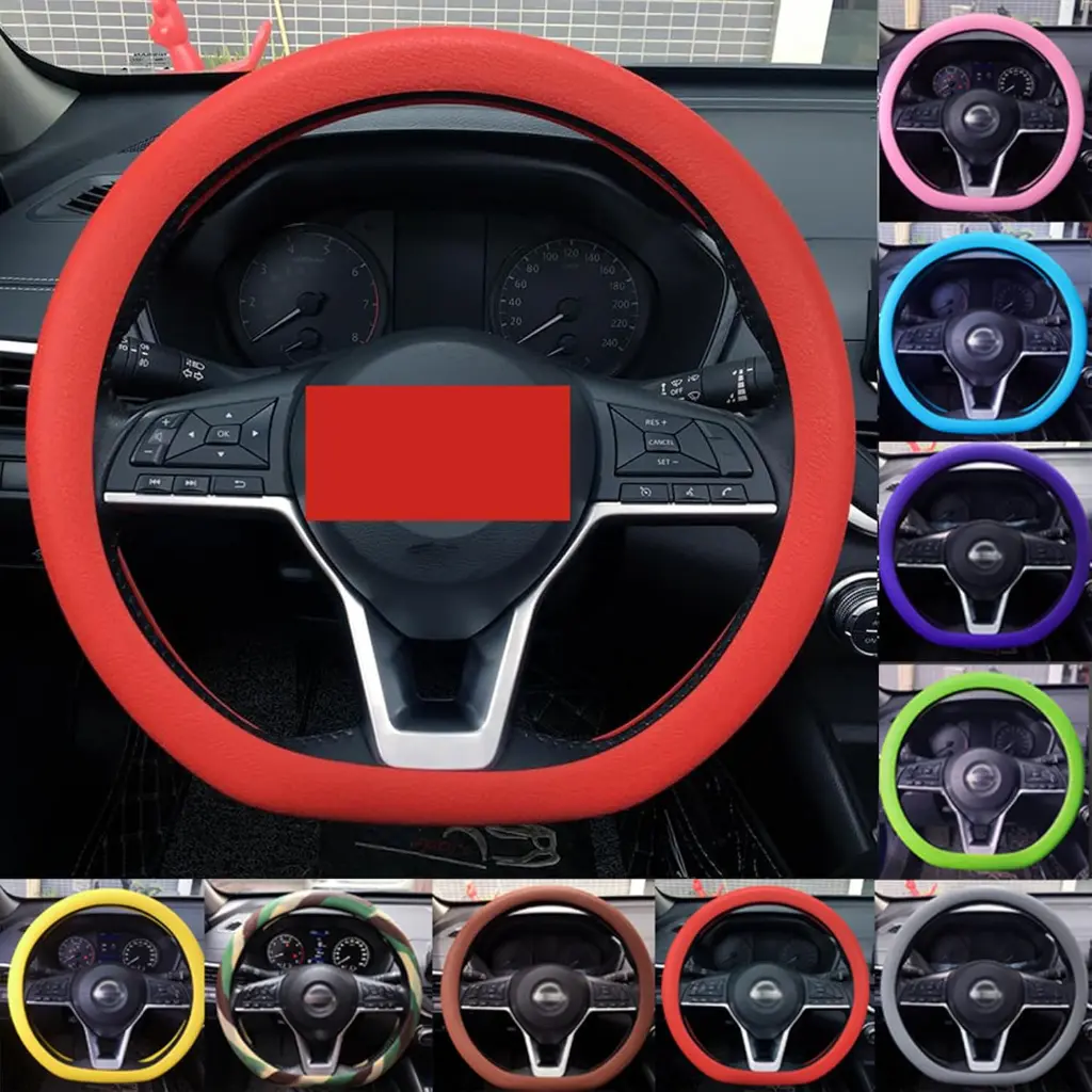 GEC Silicone Steering Wheel Cover With Different Colors / جراب طارة دريكسيون سيليكون (الوان متعددة) ماركة جي اي سي - مانع للانزلاق