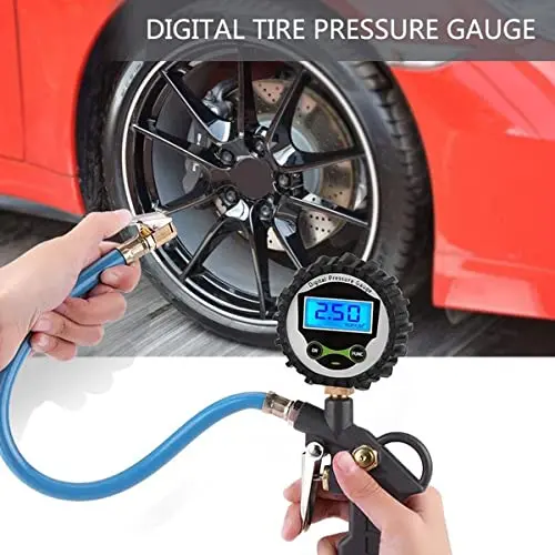 TH Digital Air Tire Inflator Gun with LCD Pressure Gauge 200PSI / مسدس تزويد كاوتش ديجيتال ماركة TH ضغط 200 Psi شاشه ديجيتال