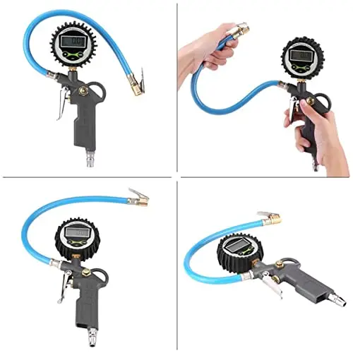 TH Digital Air Tire Inflator Gun with LCD Pressure Gauge 200PSI / مسدس تزويد كاوتش ديجيتال ماركة TH ضغط 200 Psi شاشه ديجيتال
