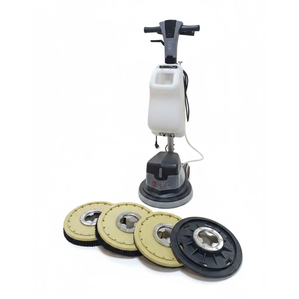 GEC FC-17 Heavy Duty Single Disc Floor Scrubber Machine 17 Inch 1500W | ماكينة ديسك ارضيات ماركة جي اي سي موديل FC-17 Heavy Duty (17 بوصة) - موتور 1500 وات جيربوكس
