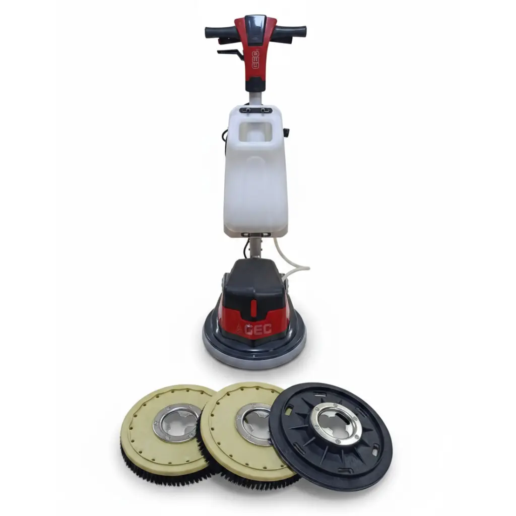 GEC FC-17 Turbo Single Disc Floor Scrubber Machine 17 Inch 1100W | ماكينة ديسك ارضيات ماركة جي اي سي موديل FC-17 Turbo (17 بوصة) - موتور 1100 وات