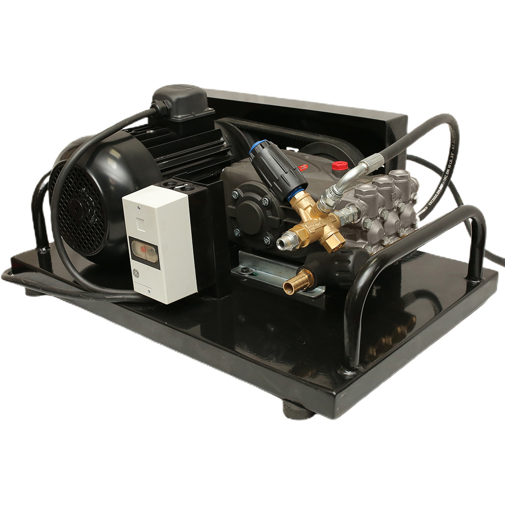 INTERPUMP G.JET MALE POWER CLEAN 21/200 Belt Driven High Pressure Washer 200Bar 10HP 21L/Min 380V (Black)