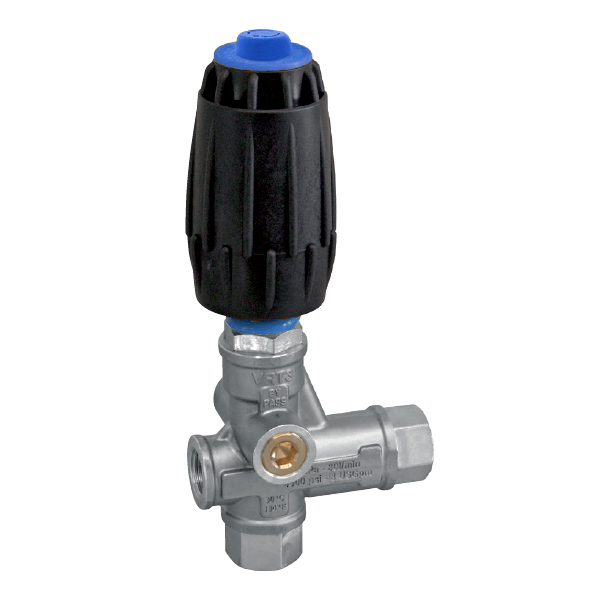 MV VRT3 Nickel-Plated Unloader Valve By-pass 250Bar (3/8 Inch) - Anti-Rust & Saltwater Compatible