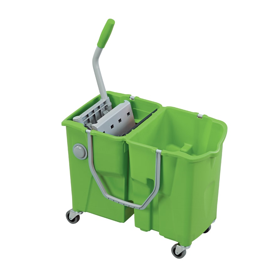 IPC DOLLY-CLEVY Double-Section Cleaning Bucket with Speed/Book Wringer & Drain Plug 30L