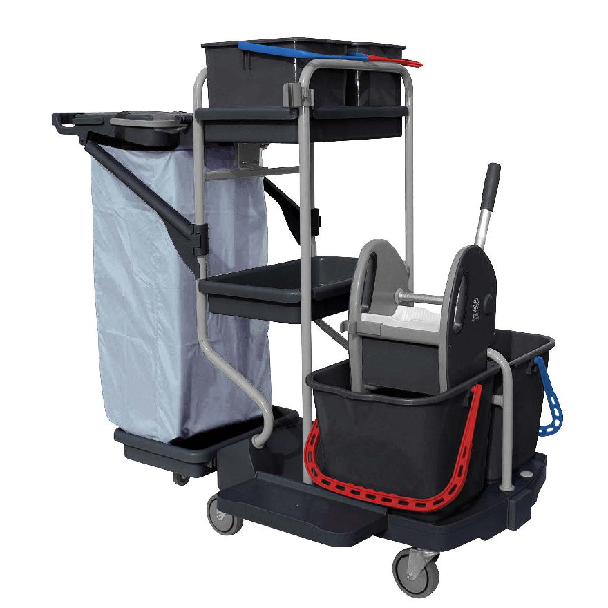 IPC Starace 111 Professional Multi-Purpose Cleaning Trolley (4-Bucket System) with 120L Lid