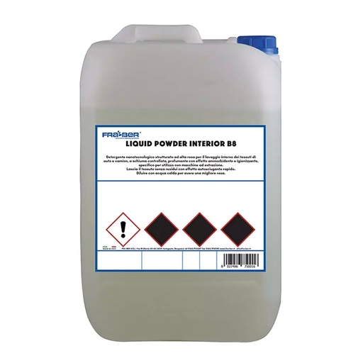 [CCCCXX00076] منظف فرش السيارات احترافي 5 لتر ماركة فرابر موديل LIQUID POWDER B8 – بتقنية النانو تركيز عالي (يخفف حتى 1:50)