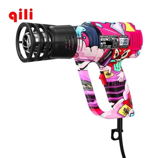 [CCPFXX00004] Qili WR-121 Analog Pink Graffiti Heat Gun (2000W) - PPF & Tinting Tool